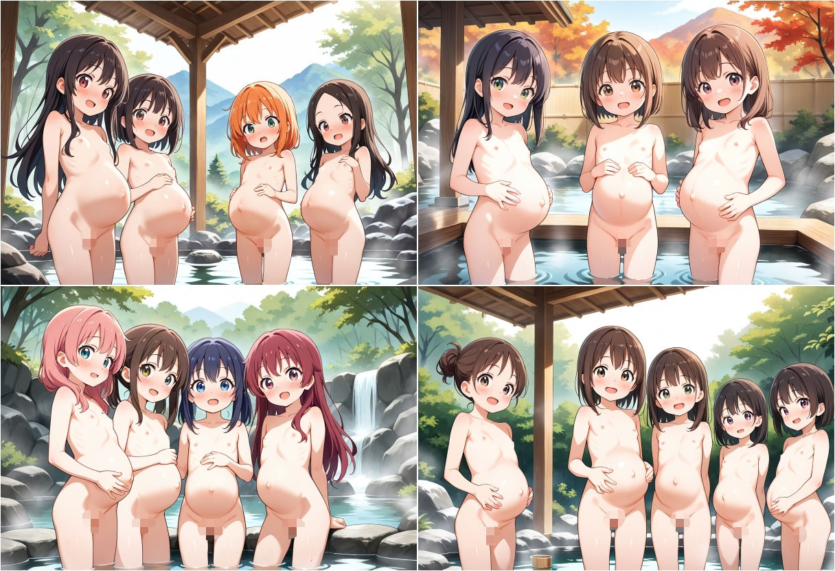 ロリ妊婦温泉 サンプル画像 11