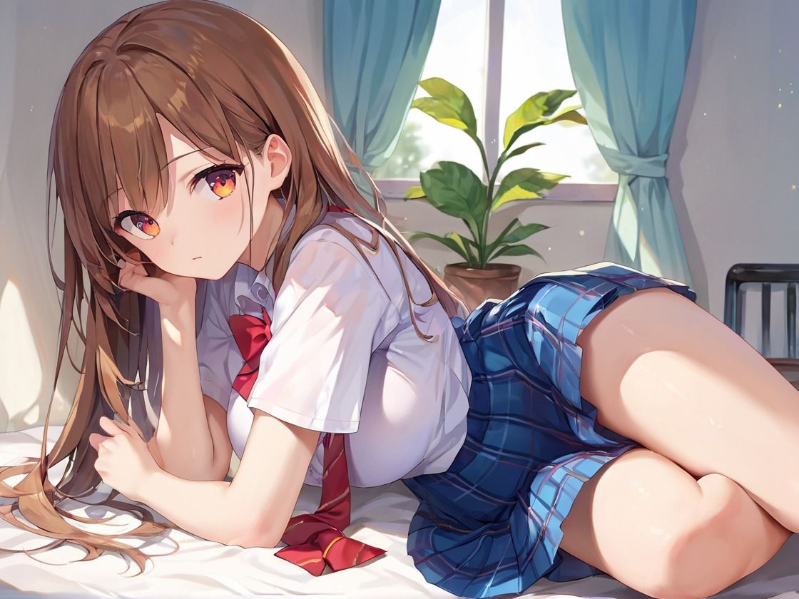 清楚系JK彼女がノーブラブルマで誘惑してくる件 画像8