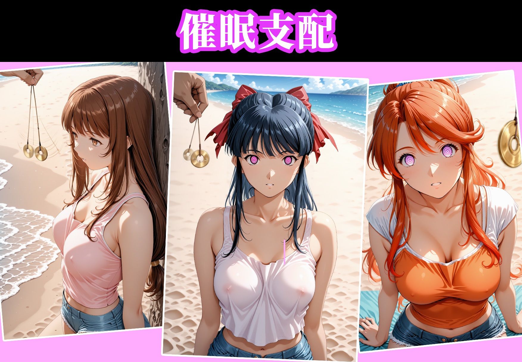 サンプル画像1:催●ビーチ 〜サ●ラ大戦編〜(アニメ一本背負) [d_627274]