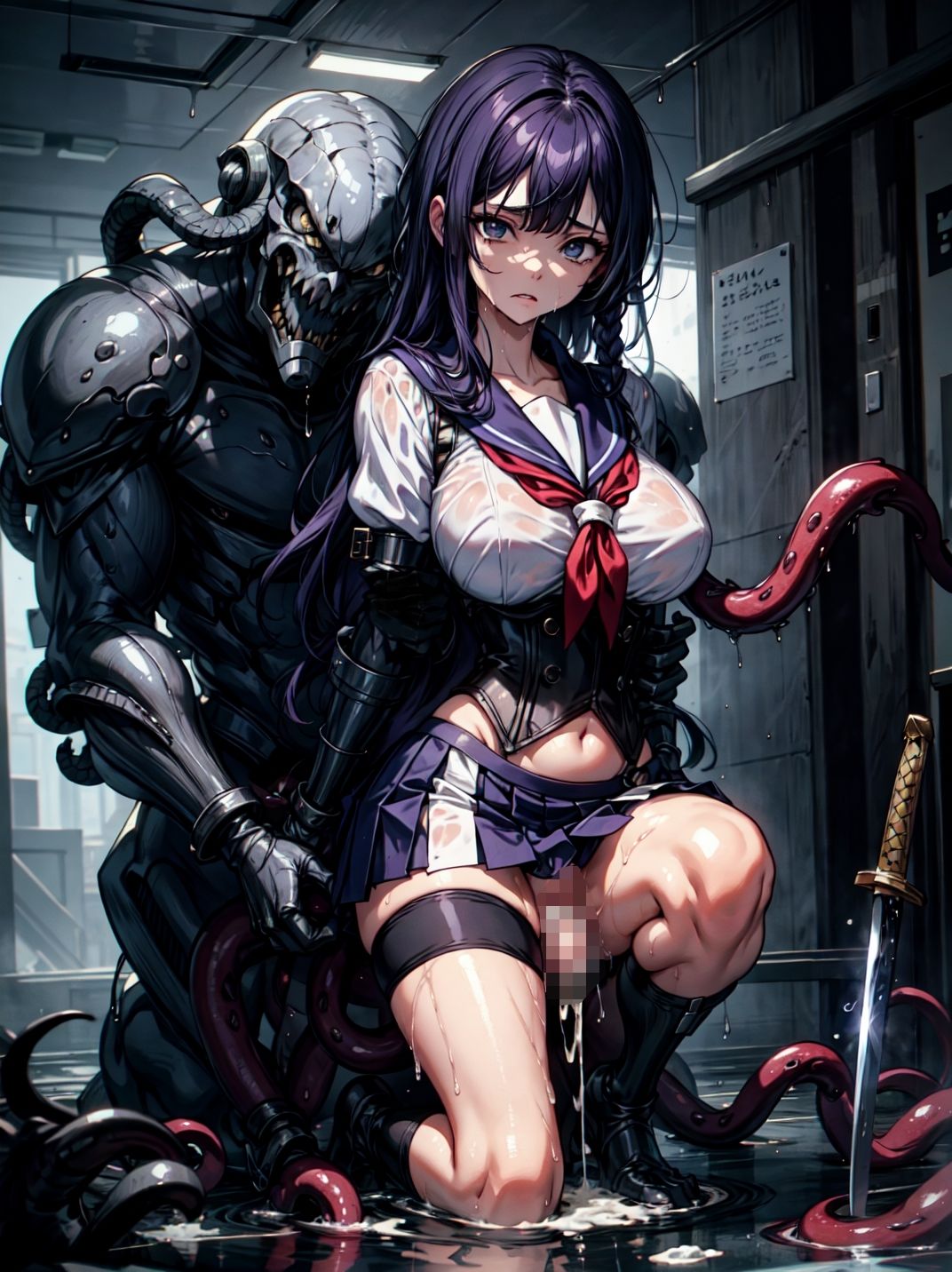 サンプル画像4:淫魔との戦いに敗れ、犯●れた淫魔ハンター3(studio1111) [d_627277]