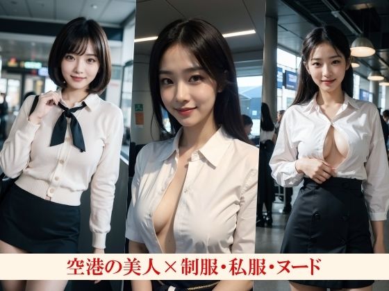 サンプル画像5:大富豪だけが利用できる噂の空港〜脱げといったら脱いでくれる言いなり女性が働いているらしい〜テイクアウトOK！(エモピクス【実写系写真集】) [d_627408]
