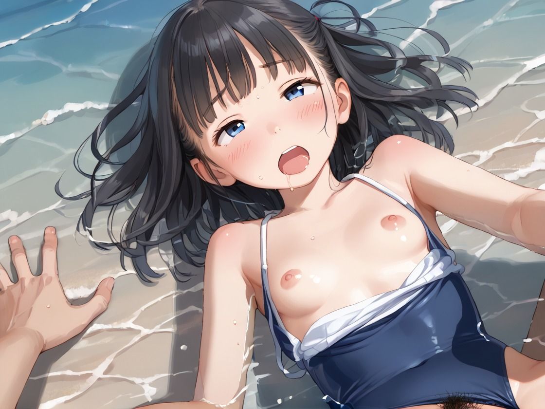 触って  感じで  つるぺた少女の日常  〜水着少女とのえっちな夏の思い出2〜 画像9