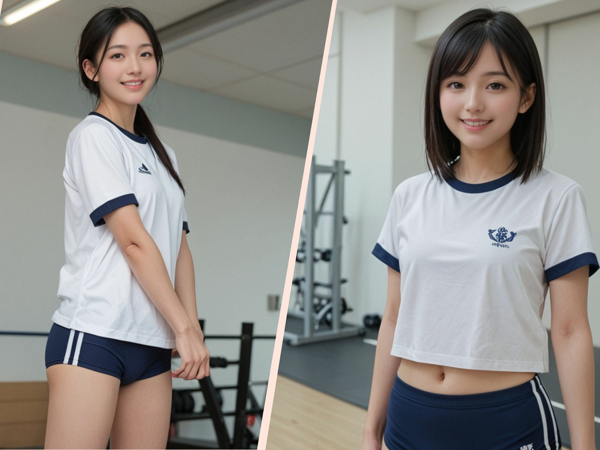 ブルマ越しの誘惑 先生と女子校生の体育館えっち 画像1