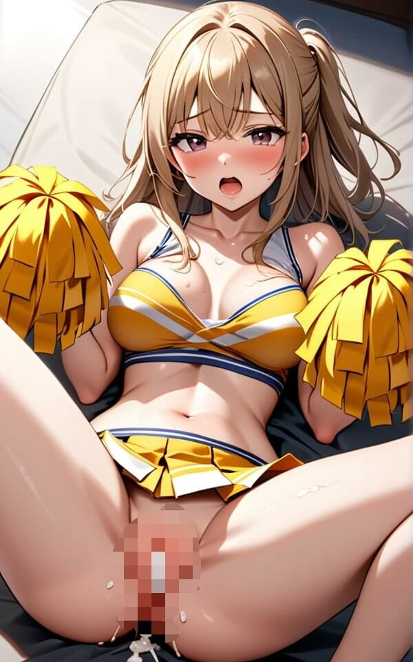 可愛いチアガールのアツい応援！「私でスッキリして頑張って」 サンプル1