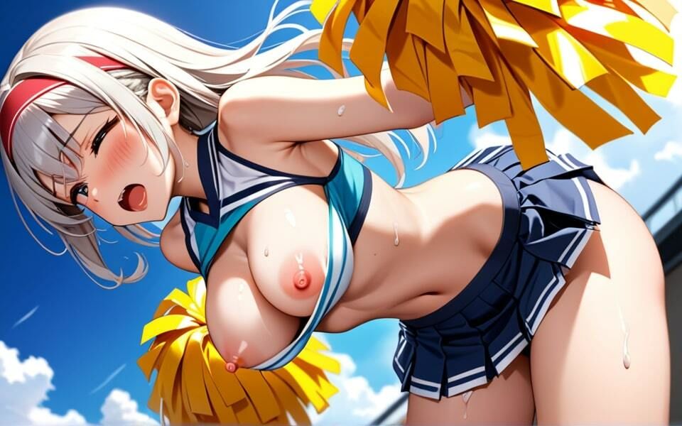 可愛いチアガールのアツい応援！「私でスッキリして頑張って」 サンプル2