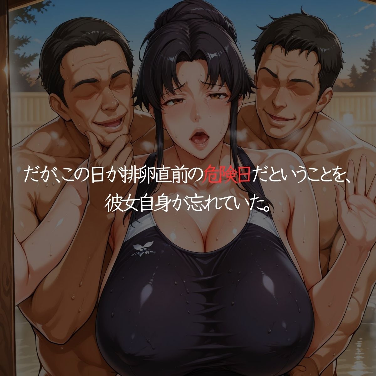 サンプル画像5:安心安全でも危険日！競泳水着着用混浴温泉(コーヒーライダー) [d_627624]