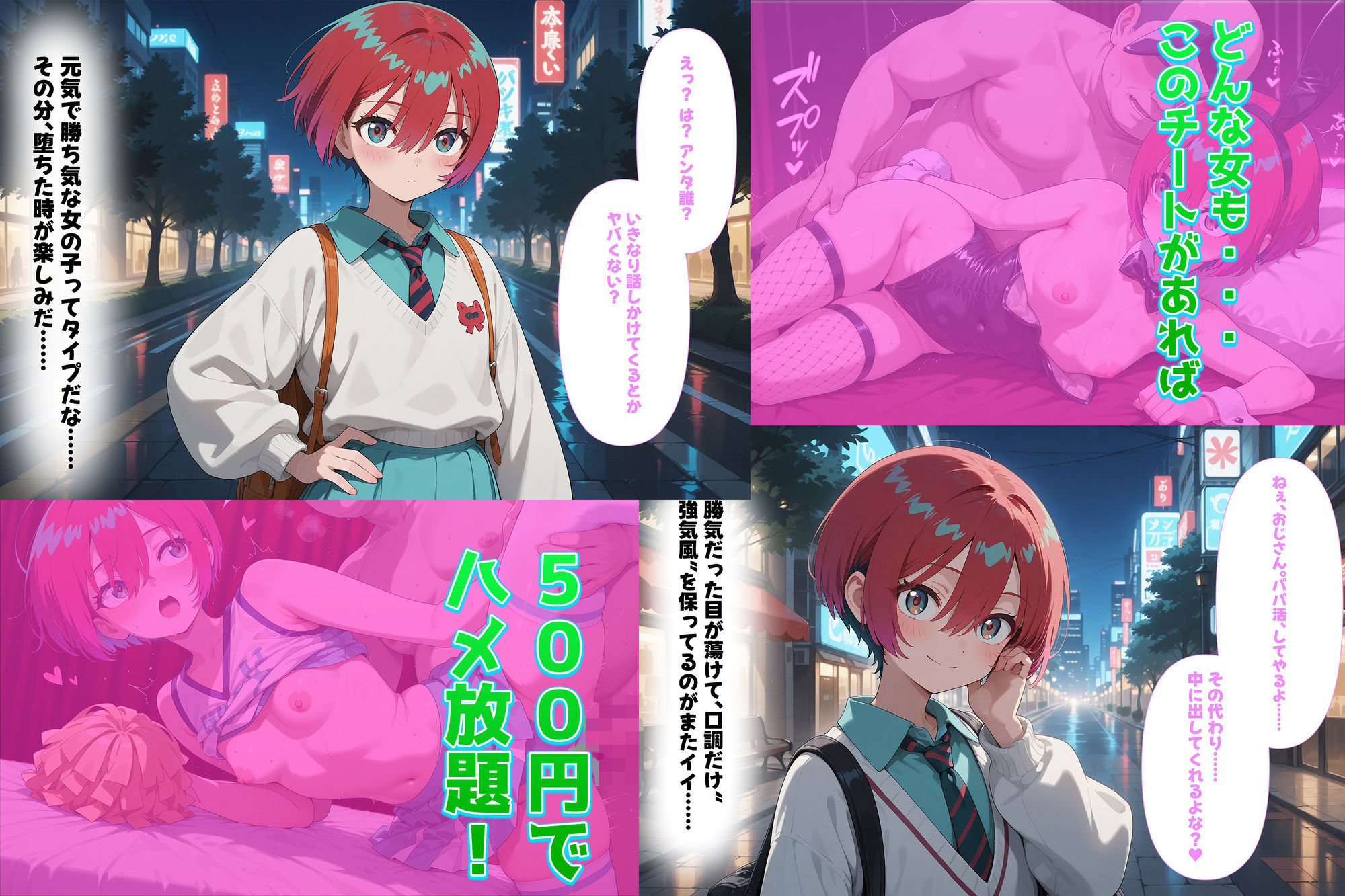 サンプル画像1:500円でパパ活確定チート〜ワンコインで美少女と即ラブホ！中出し孕ませ確定援交〜［マチ●編］［機●戦士G●dam GQ●uuuuX］［CG500枚］(あいらん堂) [d_627718]