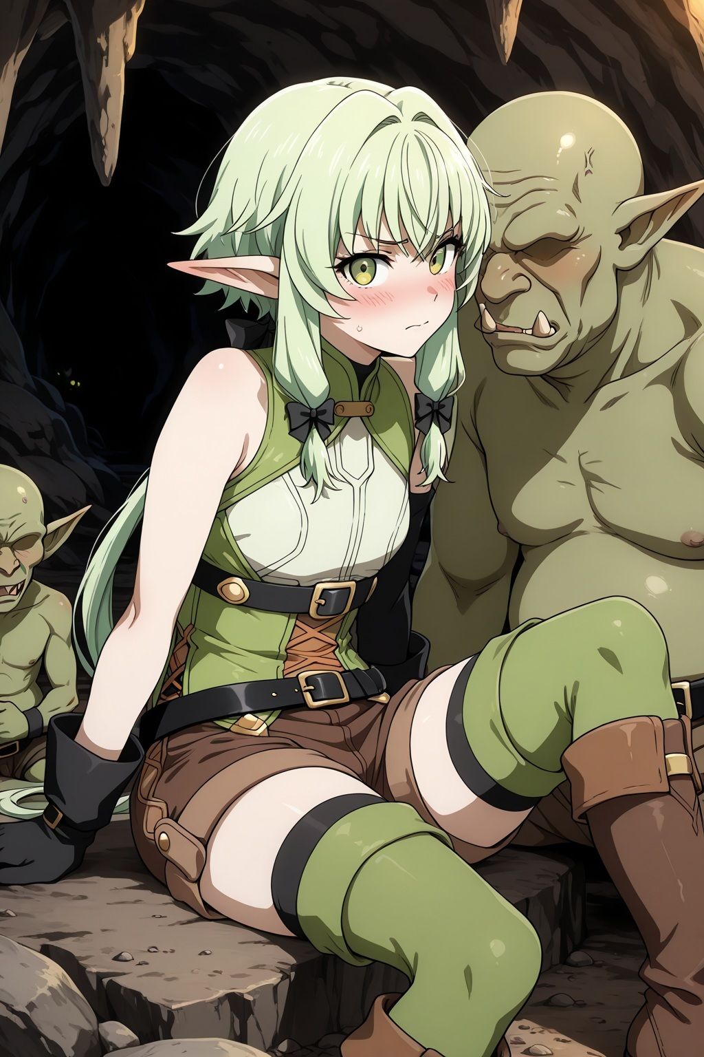 サンプル画像3:性獣ゴブリンに捕らわれたゴブリンスレイアー妖精弓手(ゴブリンの大進撃) [d_627879]