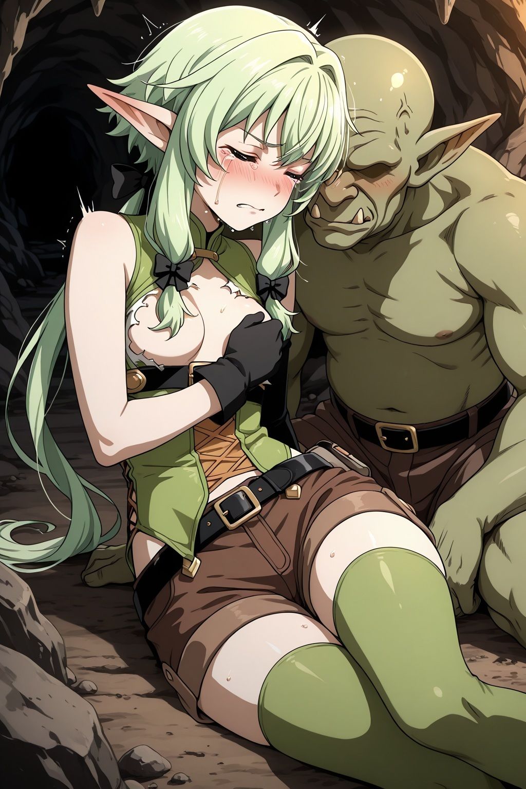 性獣ゴブリンに捕らわれたゴブリンスレイアー妖精弓手 画像7