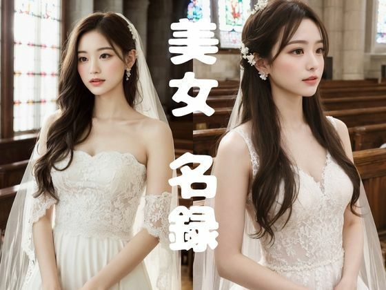 【美女名録】vol5.17  白い約束──その夜に永遠を誓う  200枚【AIグラビア写真集】