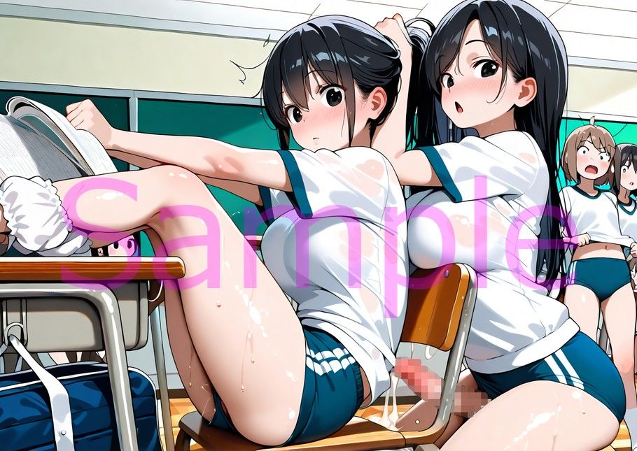 サンプル画像2:ふたなりOKになった女学校では生徒たちがち◯ぽに興味津々なイラスト集(絶倫影法師2次) [d_628046]