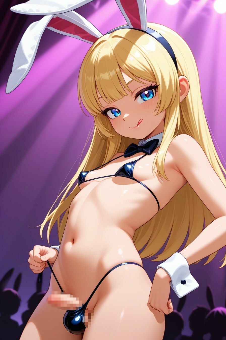 ちっぱいふたなりバニーオナニーショー 画像3