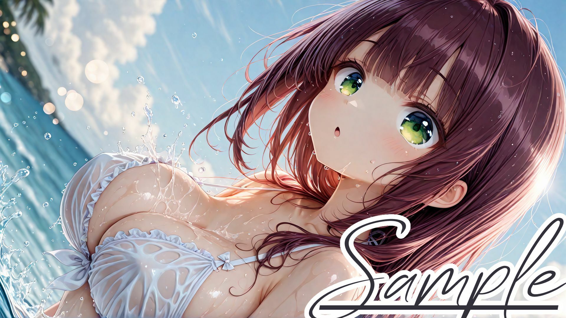 サンプル画像4:水着えっちコレクション特盛〜巨乳まみれの白濁ビーチ〜(棚から串だんご) [d_628181]