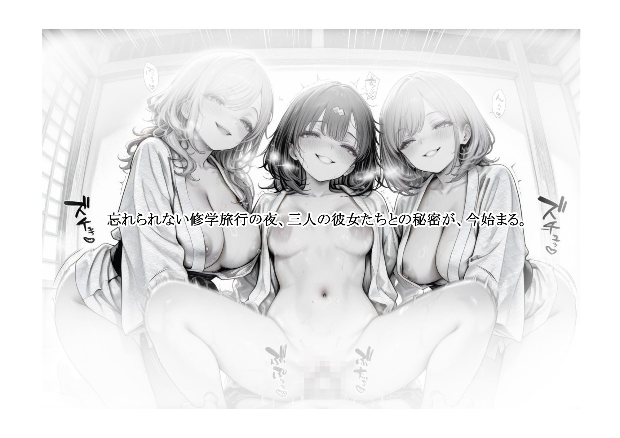 サンプル画像5:湯けむりJKトライアングル〜修学旅行の夜、僕は彼女たちのもの〜(からだまっちんぐ事務局) [d_628257]