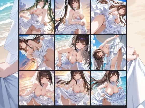 サンプル画像5:nude wedding2025 ［花嫁さんのビーチSEX記録］(CONV工房（こんぶ）) [d_628337]