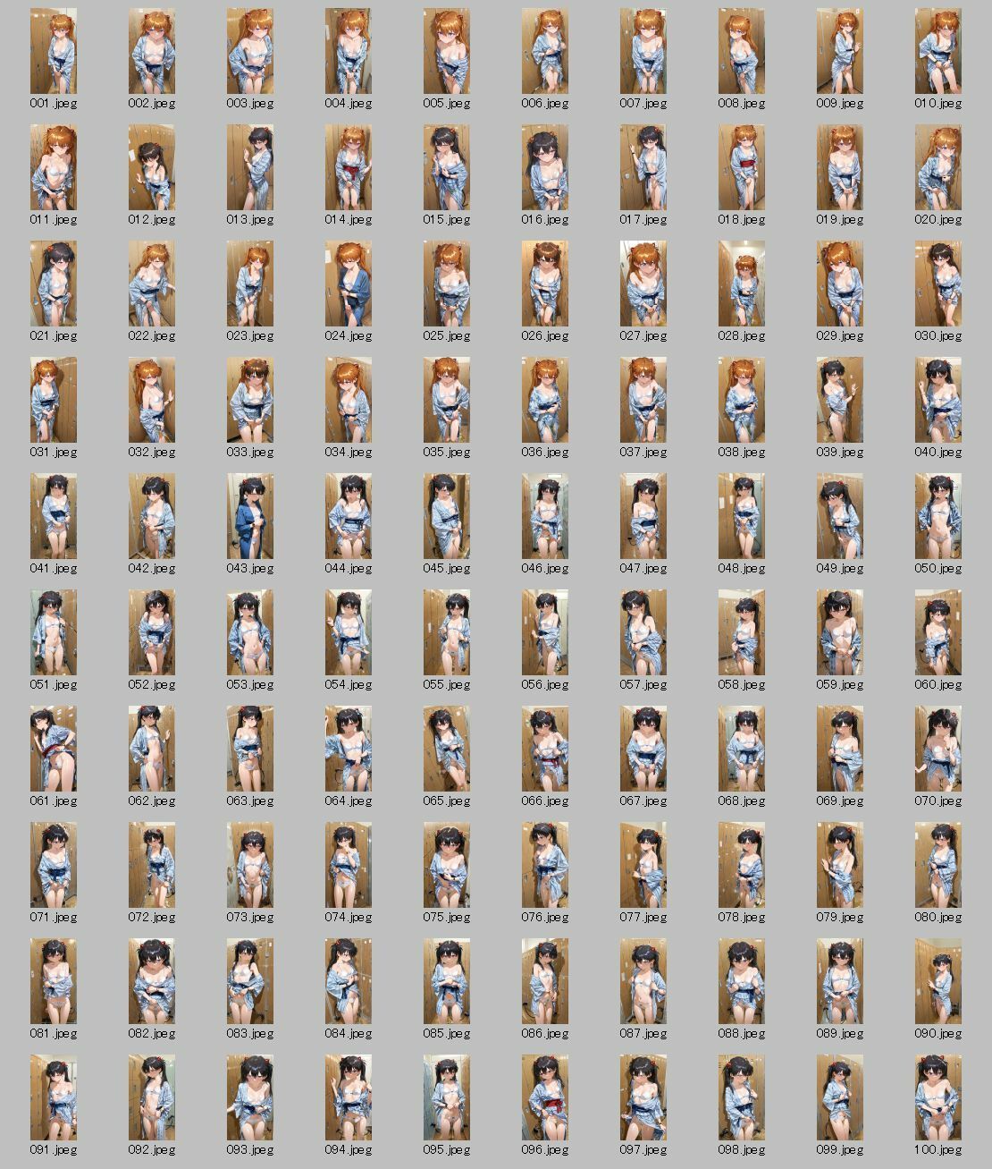 サンプル画像6:「浴衣でおもらしイラスト-R18版」100枚セット(美伝プロジェクト) [d_628436]