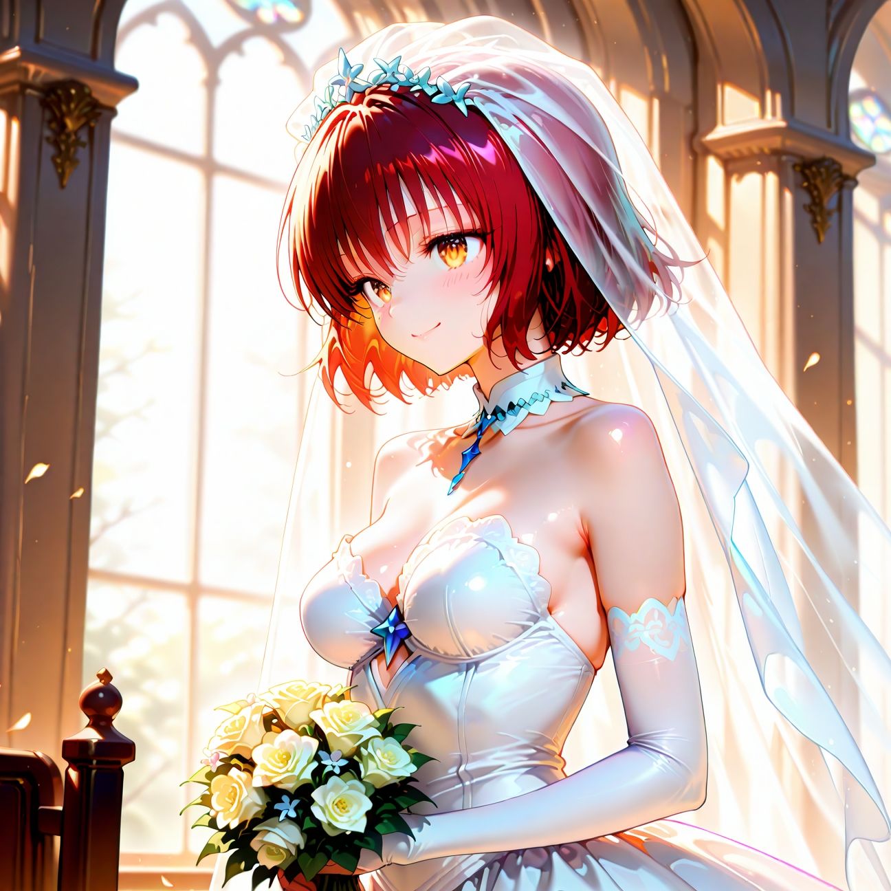 【Part2】ウェディングドレスで浮気セックス!婚前最後のお遊び♪ 画像1