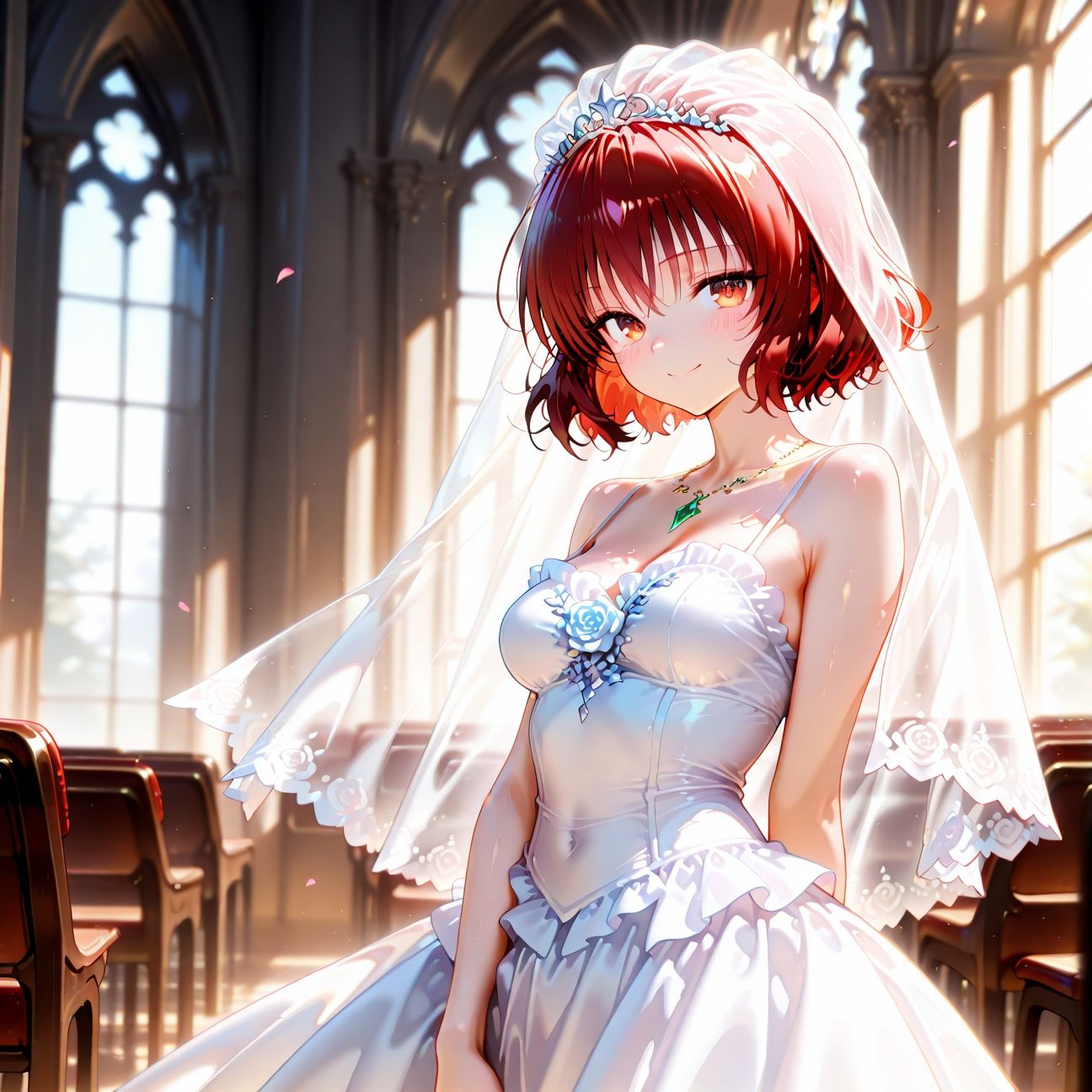 サンプル画像1:【Part4】ウェディングドレスで浮気セックス！婚前最後のお遊び♪(るるれもん) [d_628444]