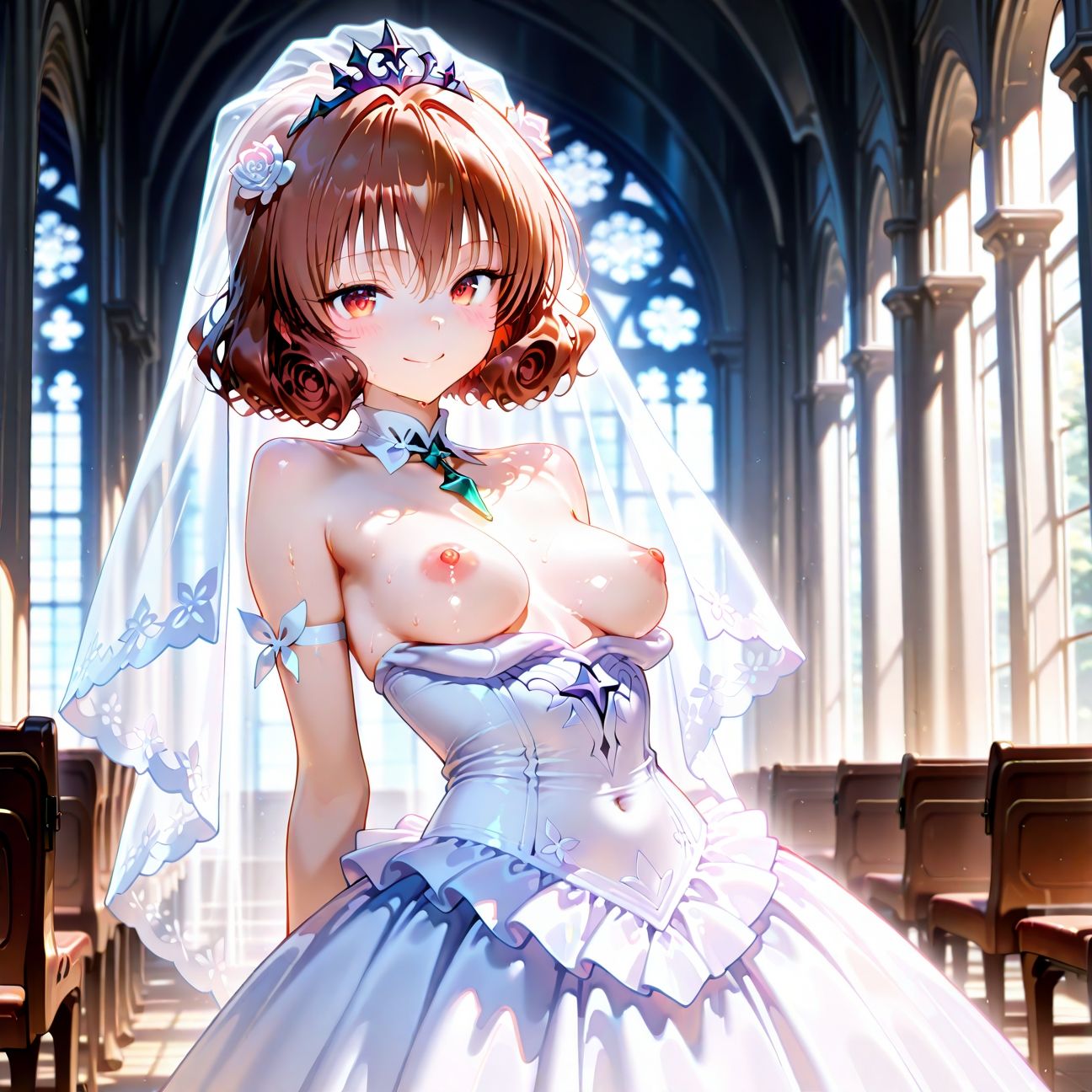 【Part5】ウェディングドレスで浮気セックス！婚前最後のお遊び♪ 画像3