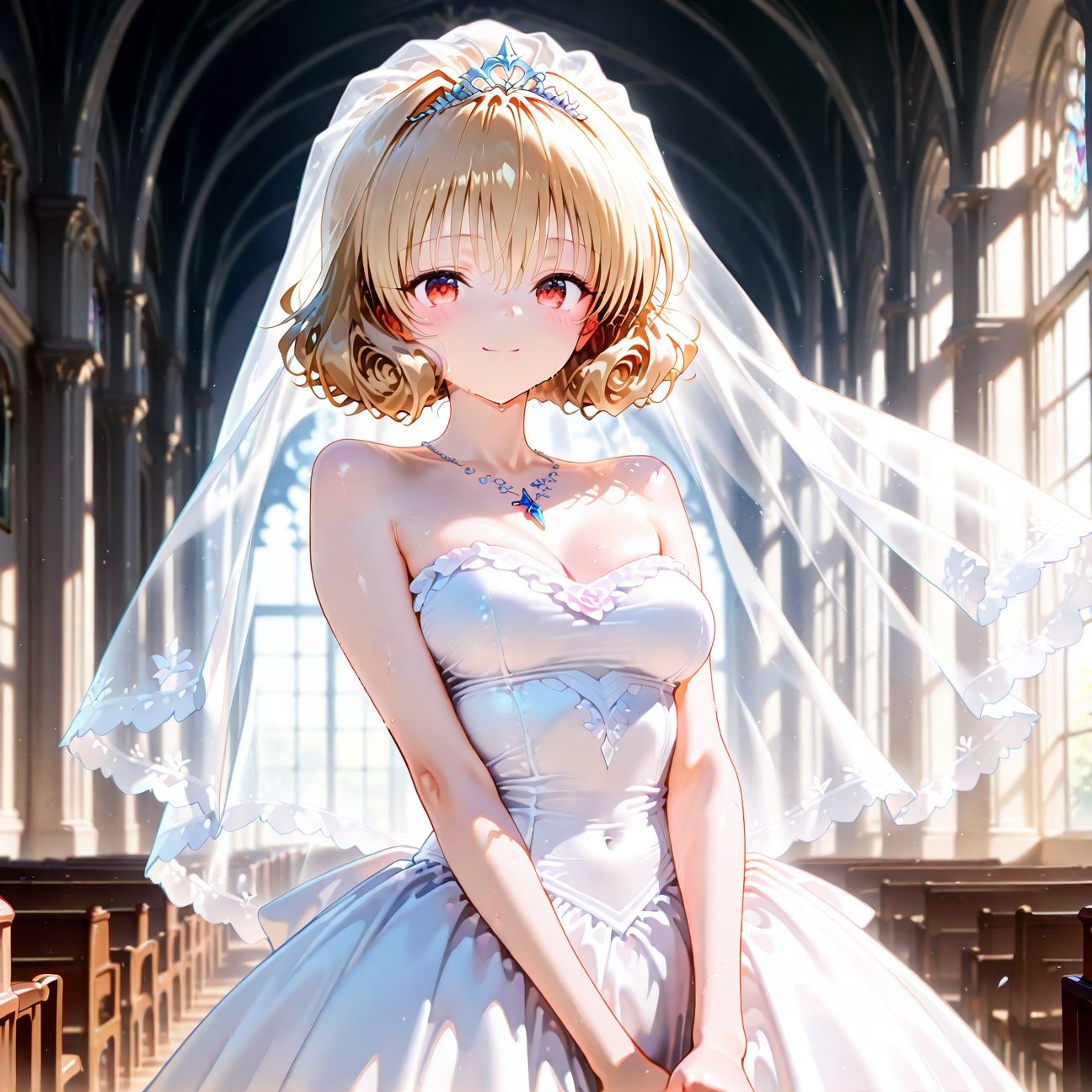 サンプル画像1:【Part6】ウェディングドレスで浮気セックス！婚前最後のお遊び♪(るるれもん) [d_628453]