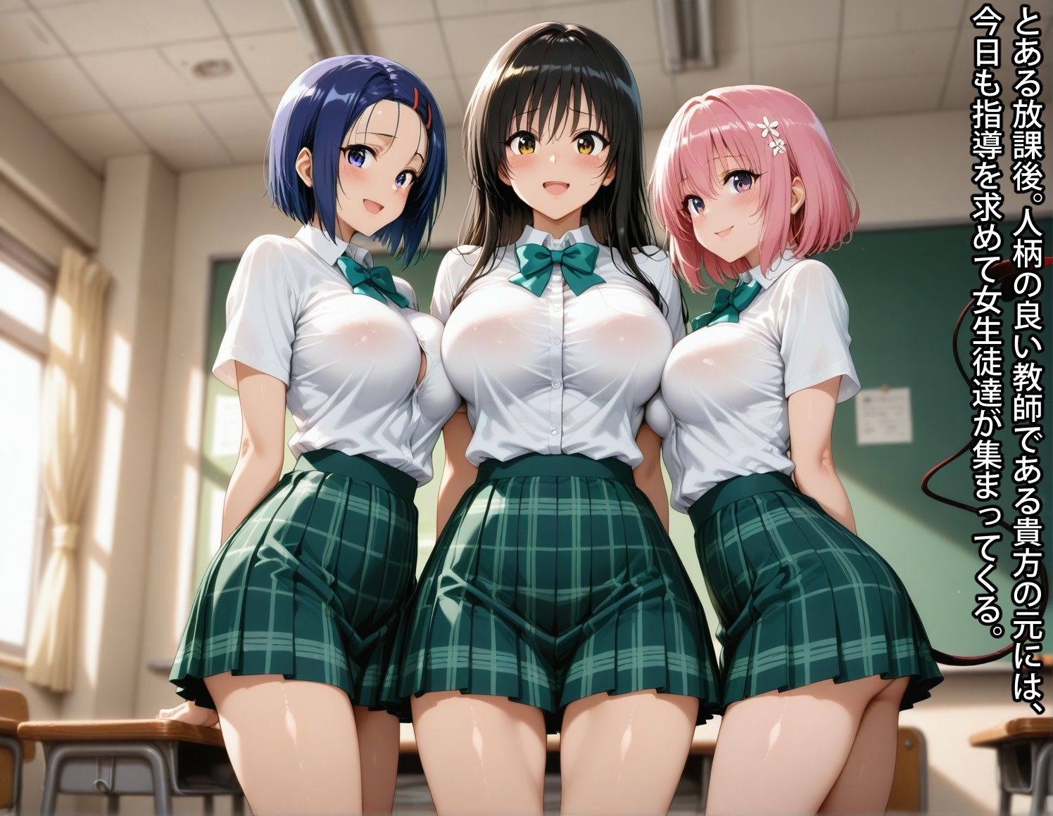 サンプル画像1:性指導志願【唯・モモ・春菜】(ボンゴレ定食) [d_628468]