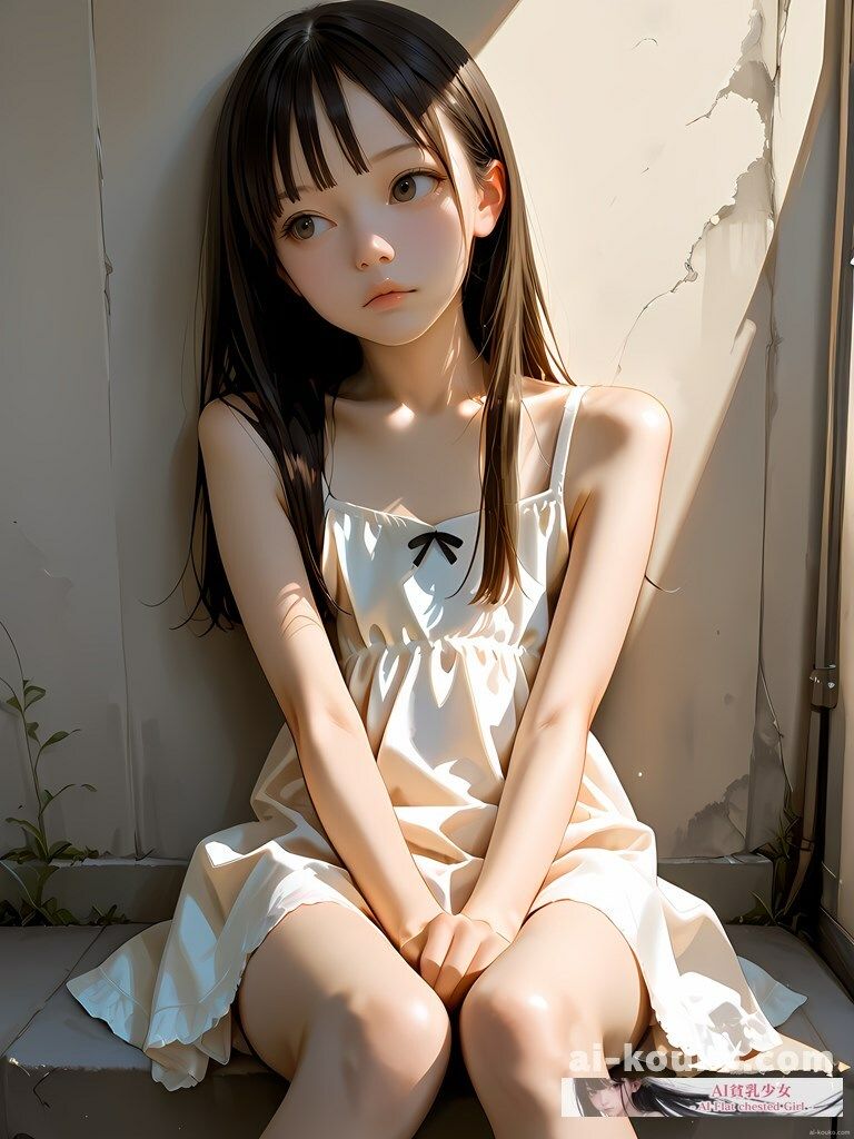 サンプル画像5:AI貧乳少女 南あきら写真集「コンクリート少女」(AI貧乳少女(AIflatgirl)) [d_628502]