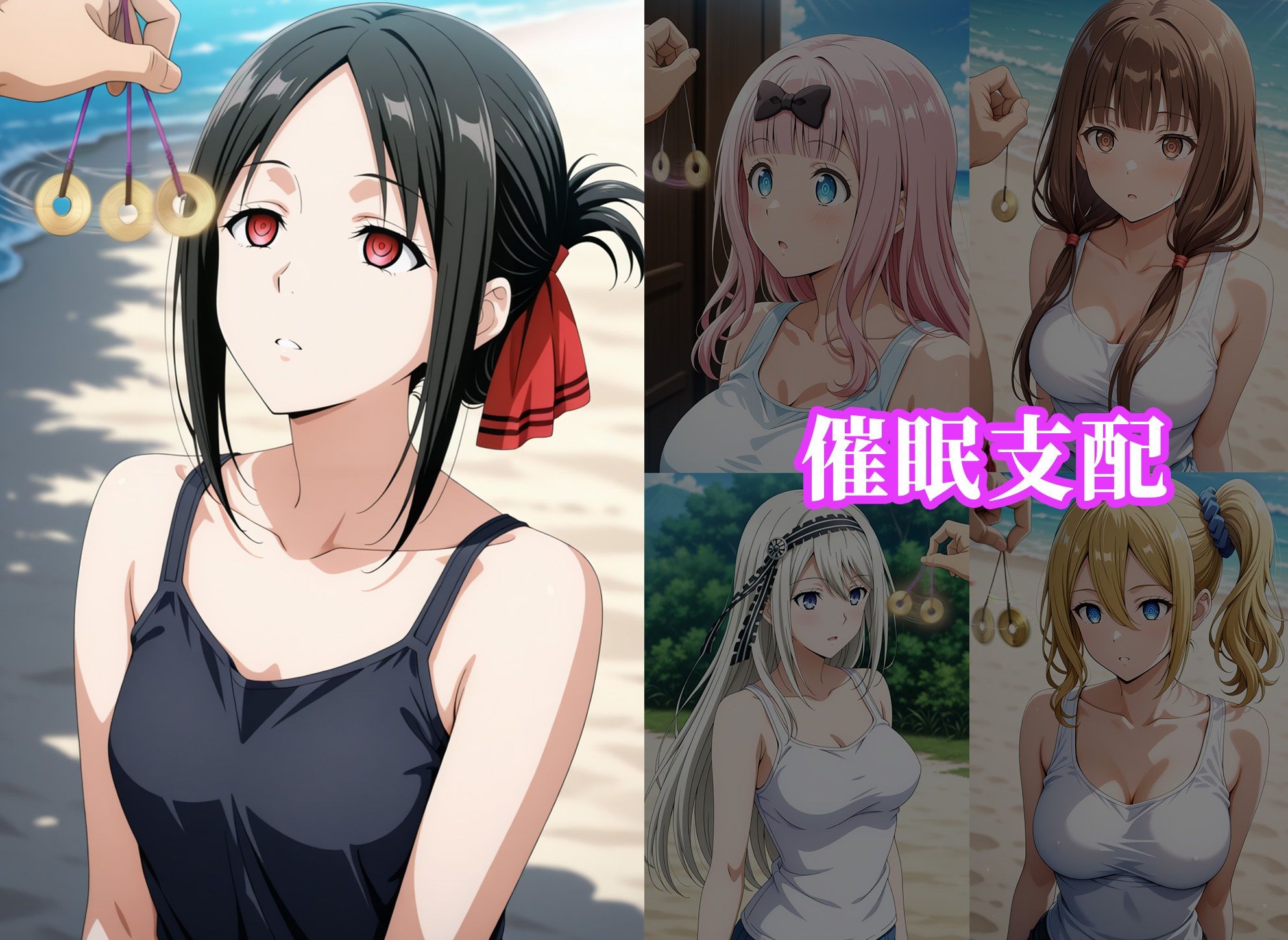 サンプル画像3:催●ビーチ 〜かぐや様は●らせたい編〜(アニメ一本背負) [d_628503]