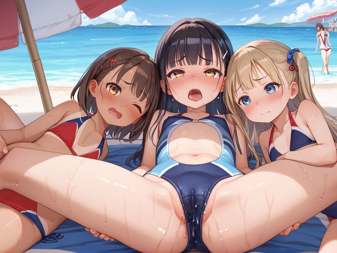 成長した姪っ子たちにビーチで誘われる5