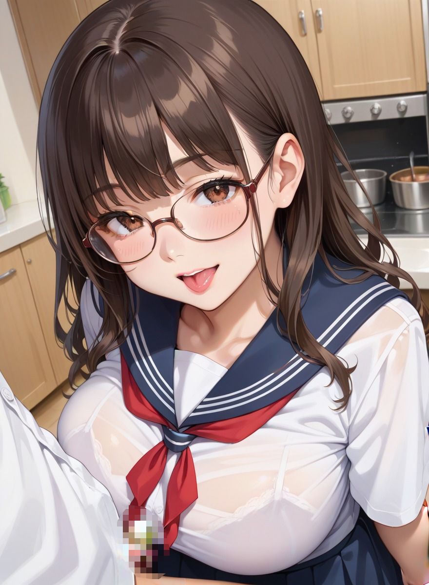 清楚巨乳の幼馴染に生中出し 画像5