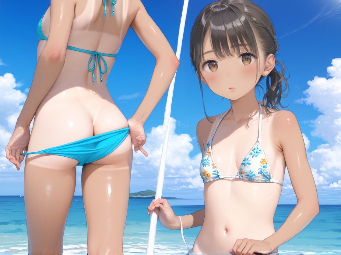 ちっぱいビキニと汁だくセックス