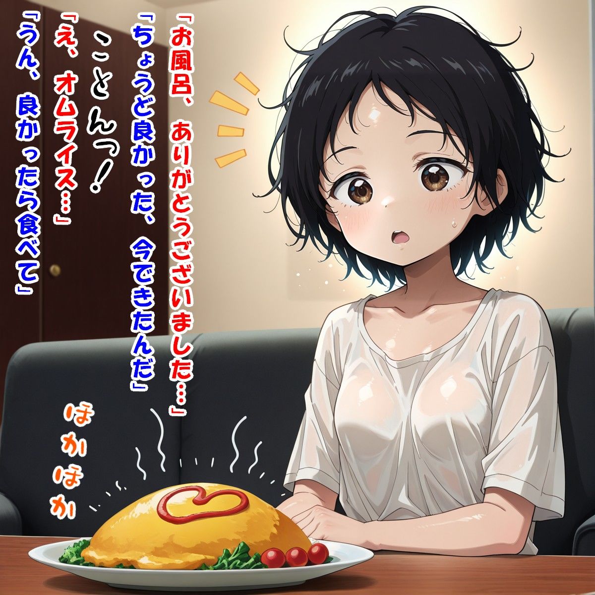 サンプル画像4:大好きだよ、パパ？（久世 し〇か/タ〇ピーの原〇）(kamonohashi-ai) [d_628789]