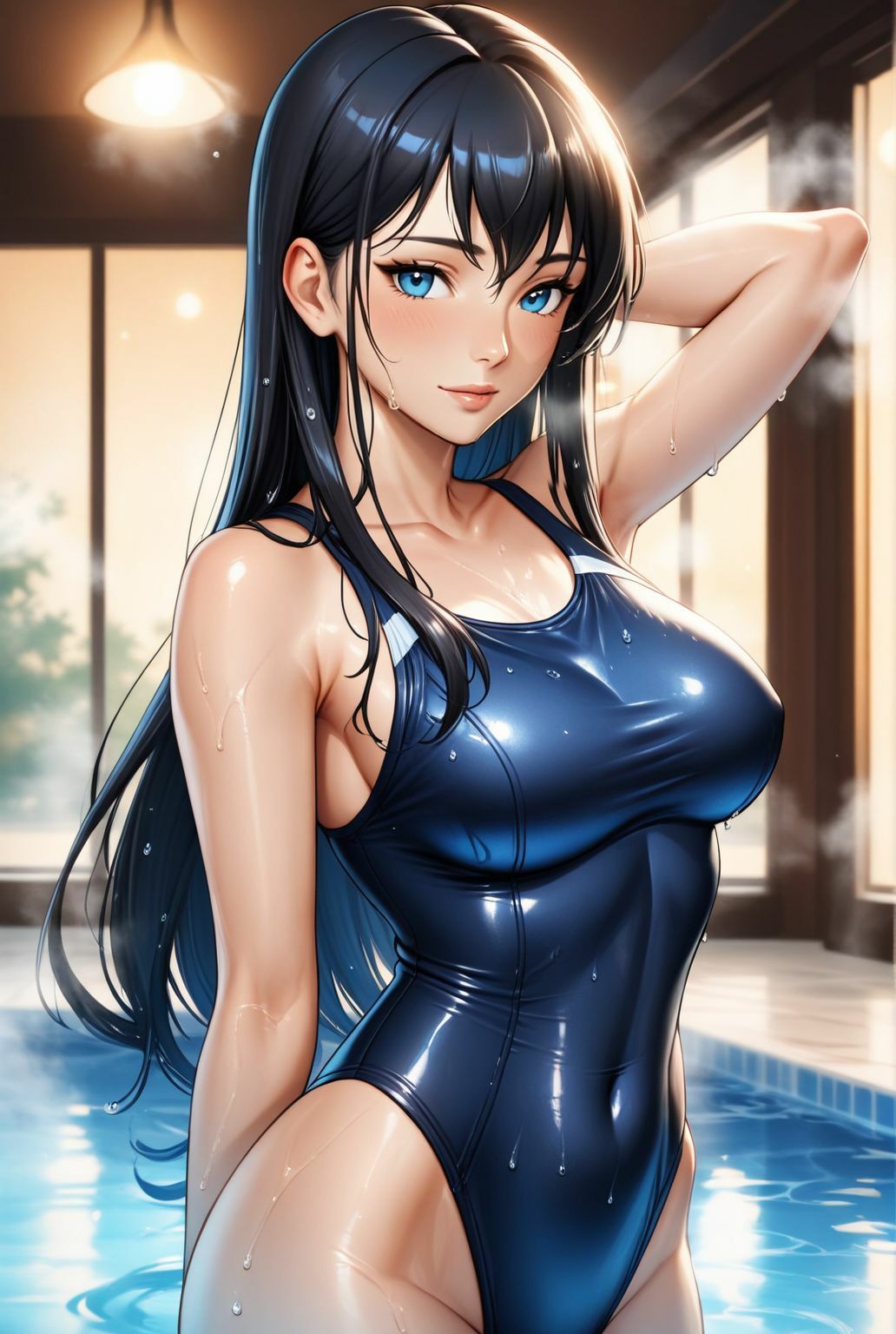 しっとり濡れる若熟女人妻 プールサイドで囁く欲情 画像1