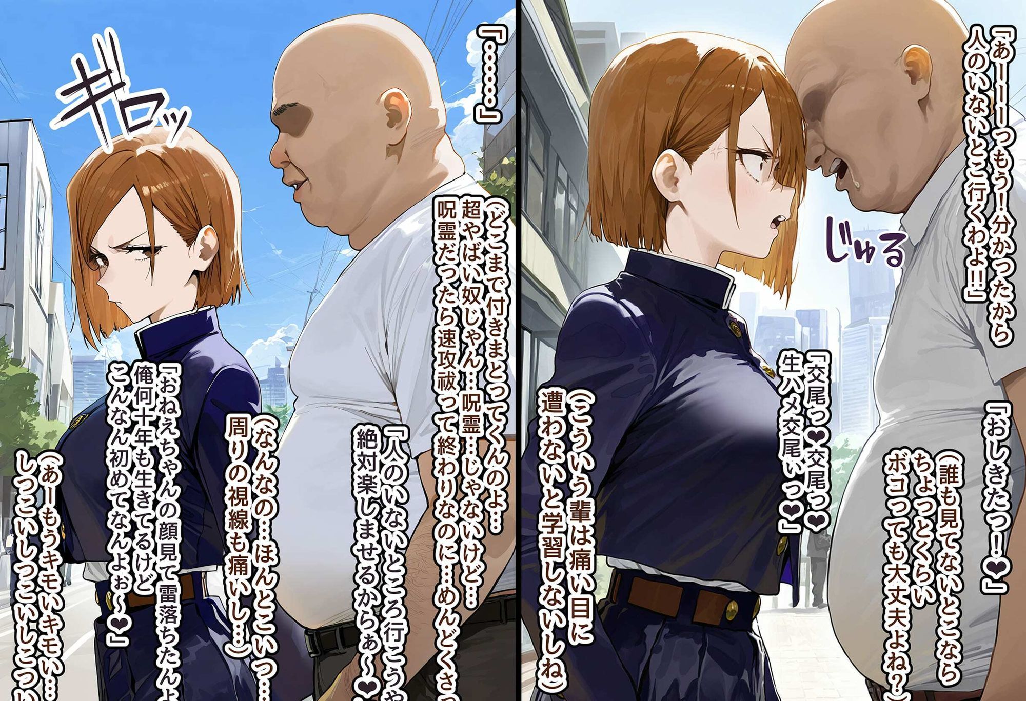 サンプル画像3:男勝りな強気美少女・釘崎野薔薇ちゃんは孕ませおじさんのデカマラファックで即敗北！〜ドMで甘えん坊な妊婦妻に堕ちる〜(美少女がキモ男に妊娠させられる?) [d_628947]