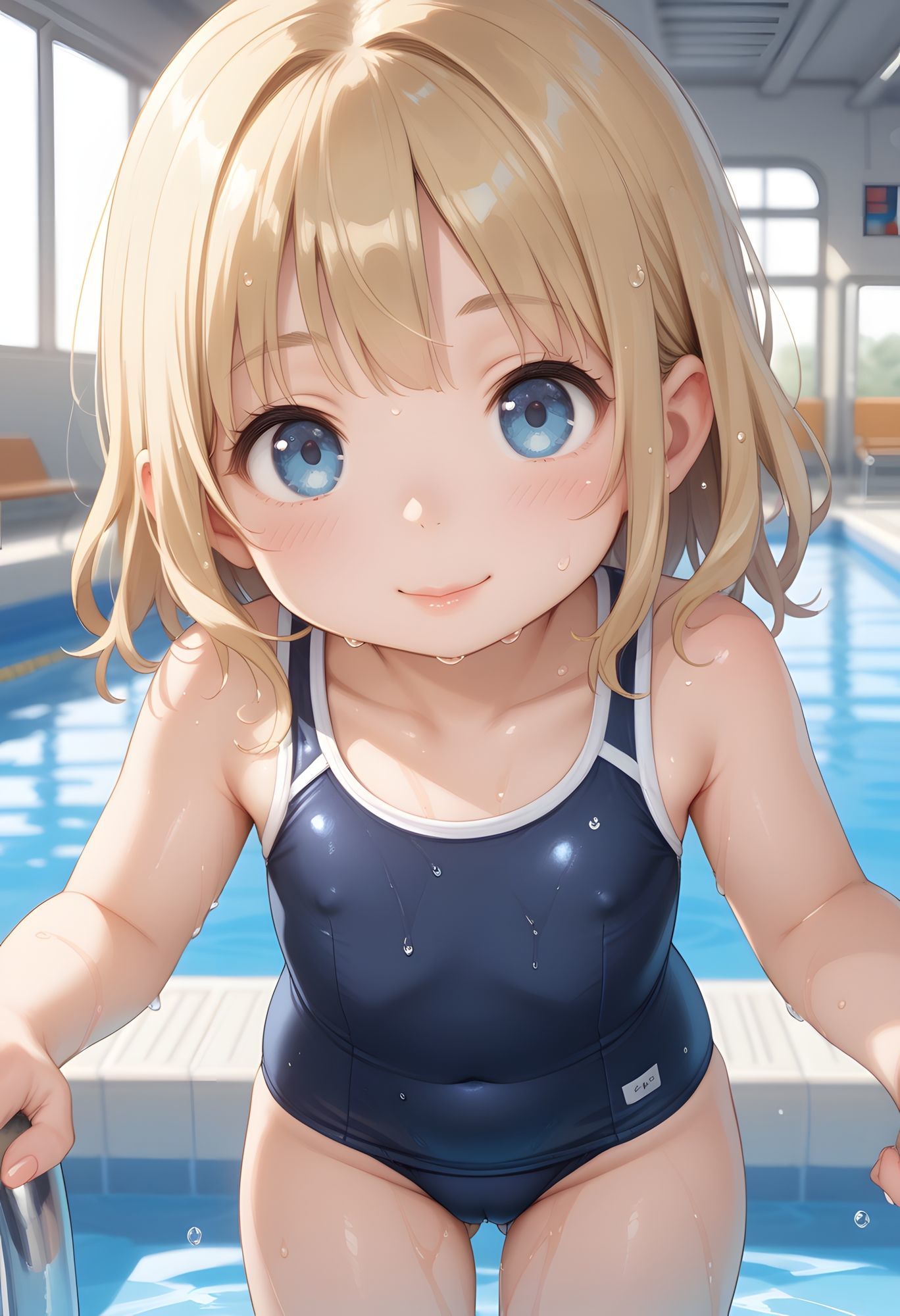 金髪ロリっ子水泳部！プールサイドで濡れ濡れ脱ぎ脱ぎしちゃう？？4