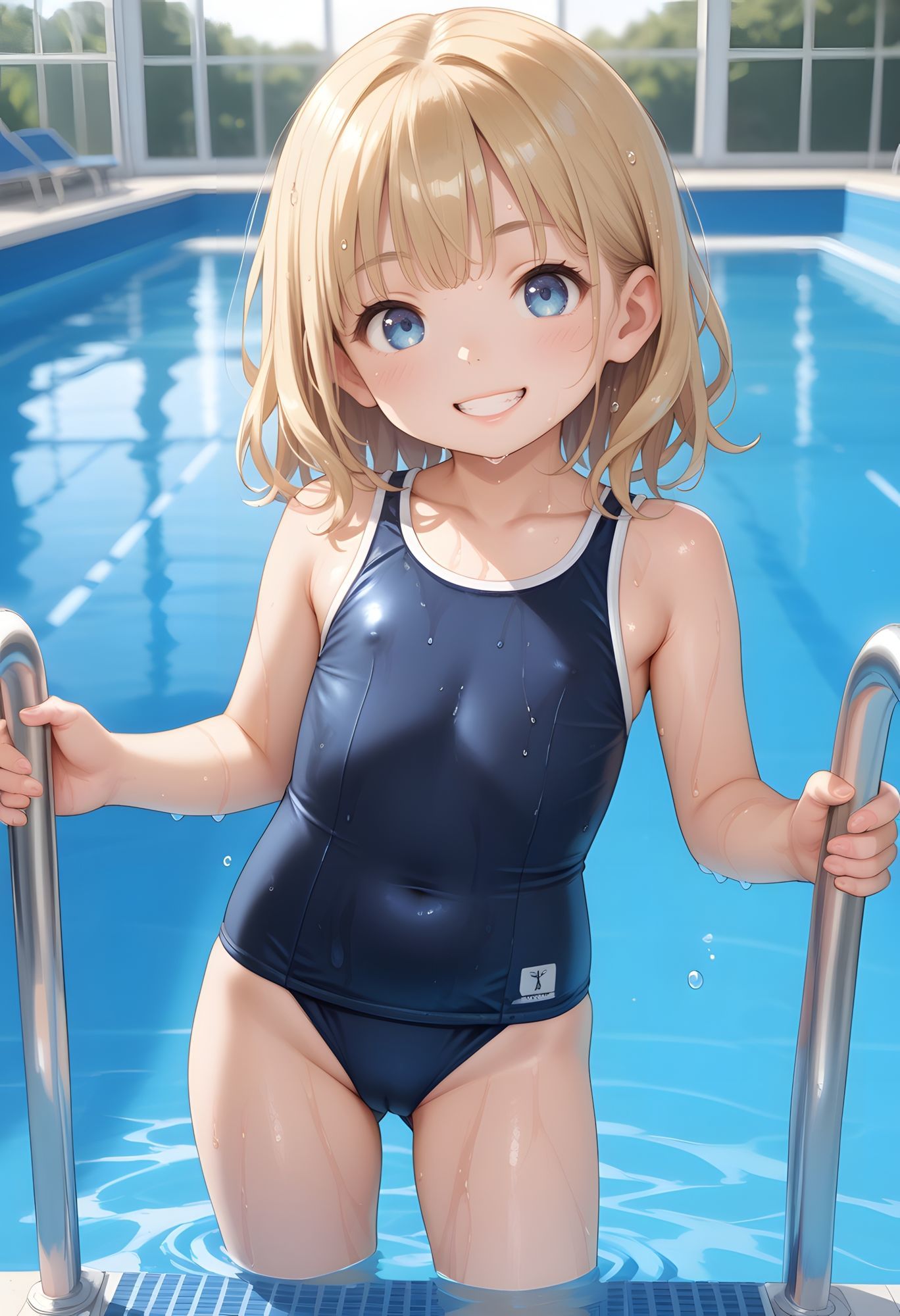 金髪ロリっ子水泳部！プールサイドで濡れ濡れ脱ぎ脱ぎしちゃう？？6