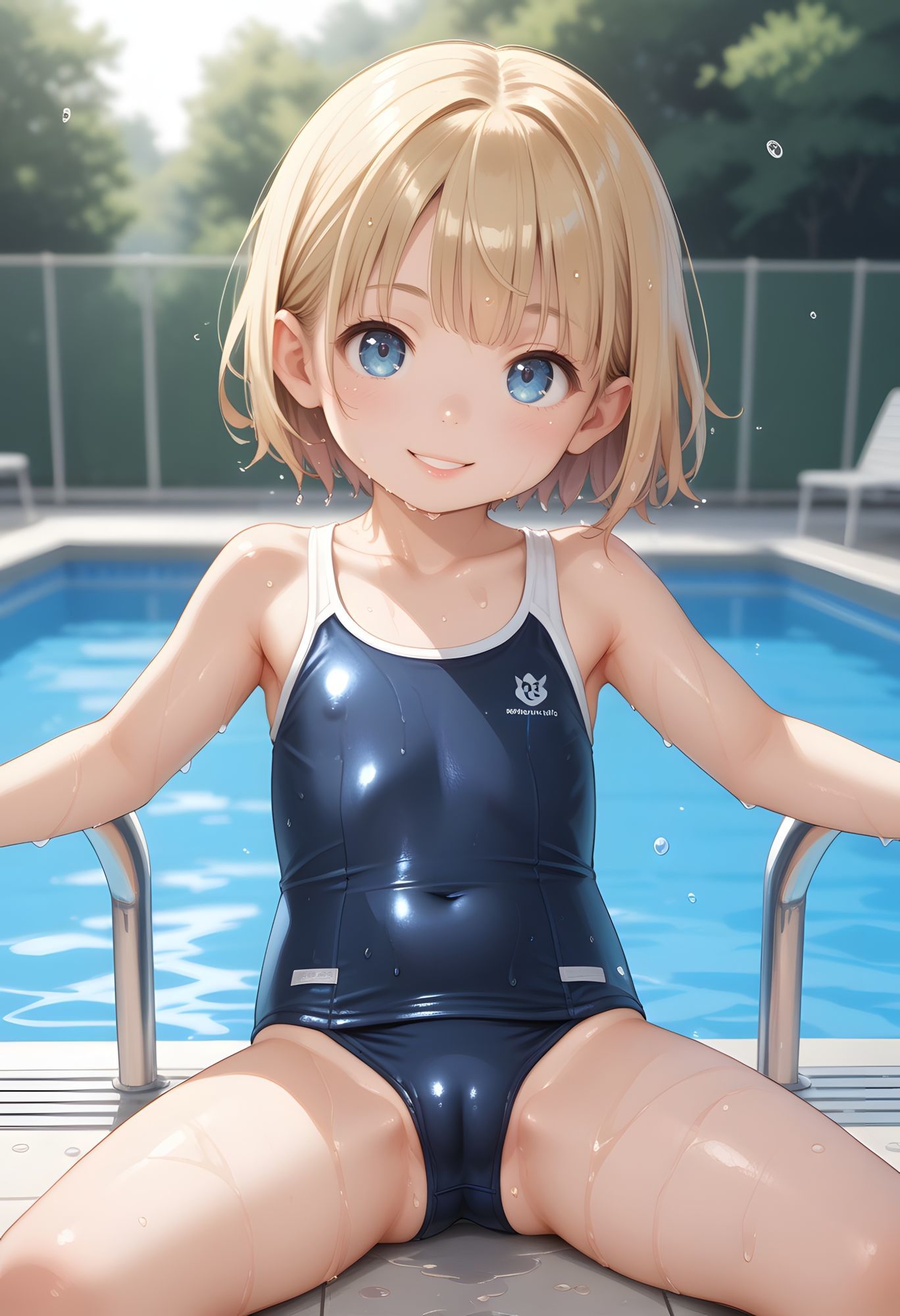 金髪ロリっ子水泳部！プールサイドで濡れ濡れ脱ぎ脱ぎしちゃう？？7