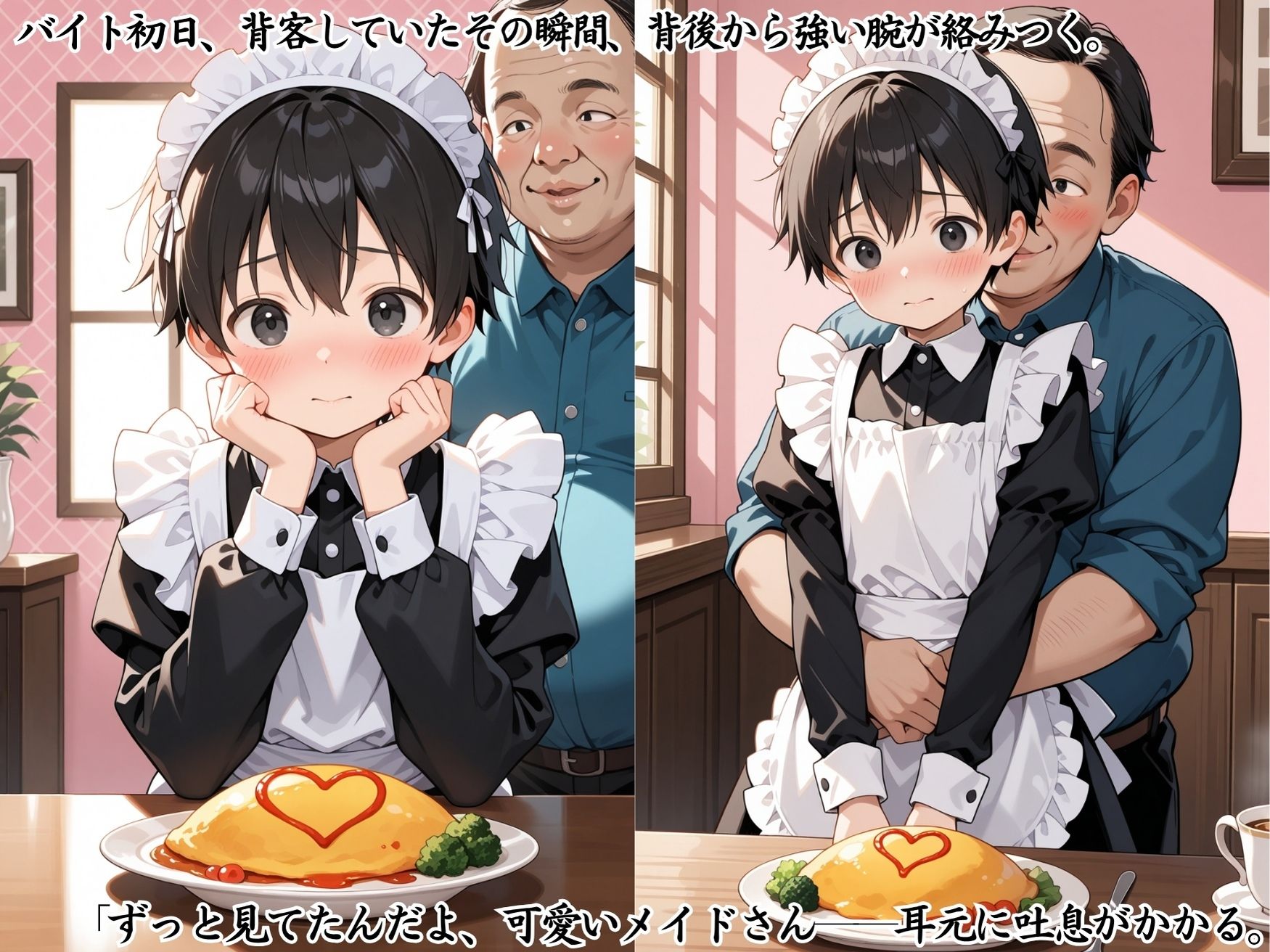 バイト初日、僕はメイド喫茶で変態おじに犯◯れた。 画像2