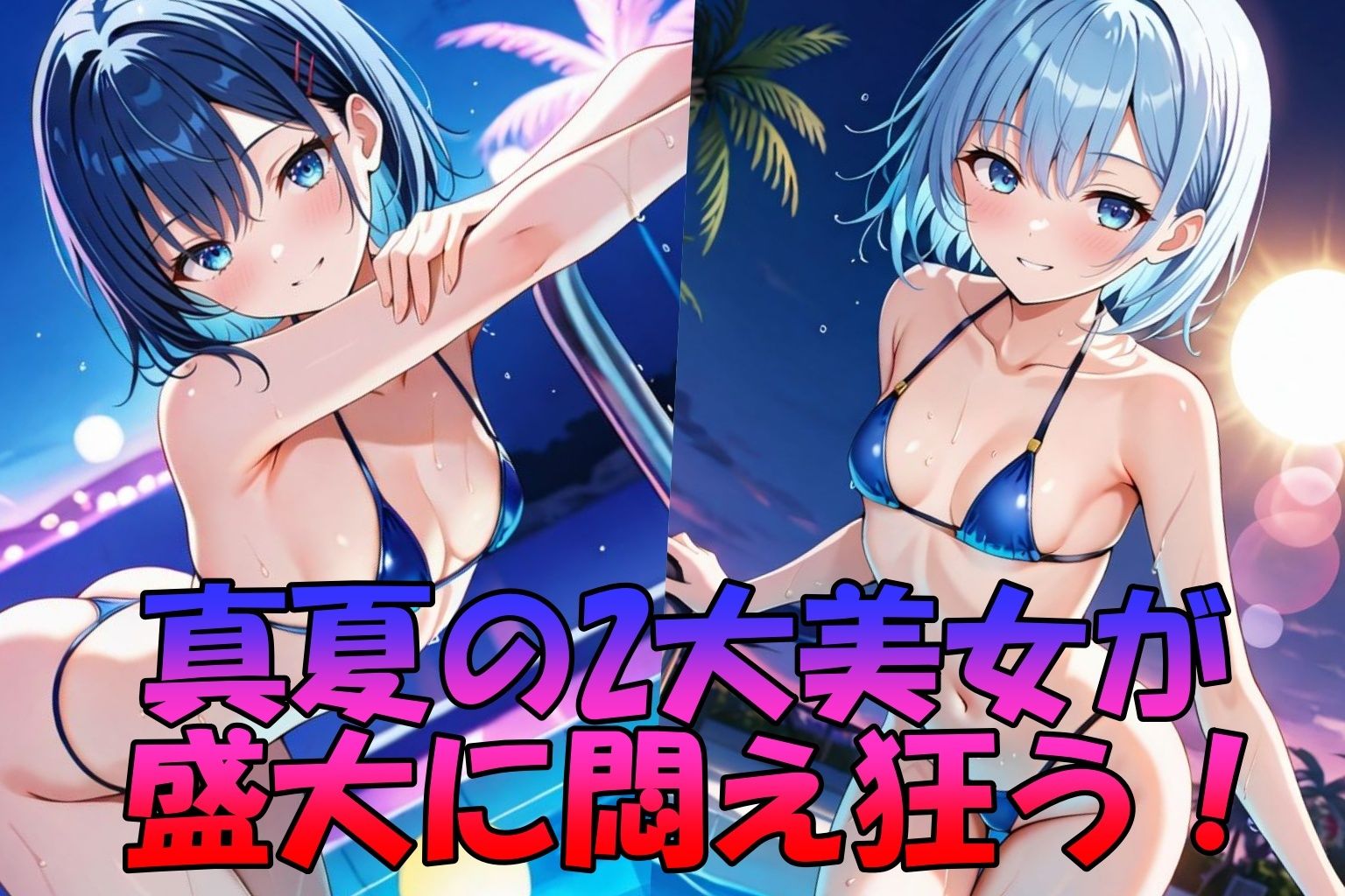 夏のナイトプール開放のSEX祭り 画像1