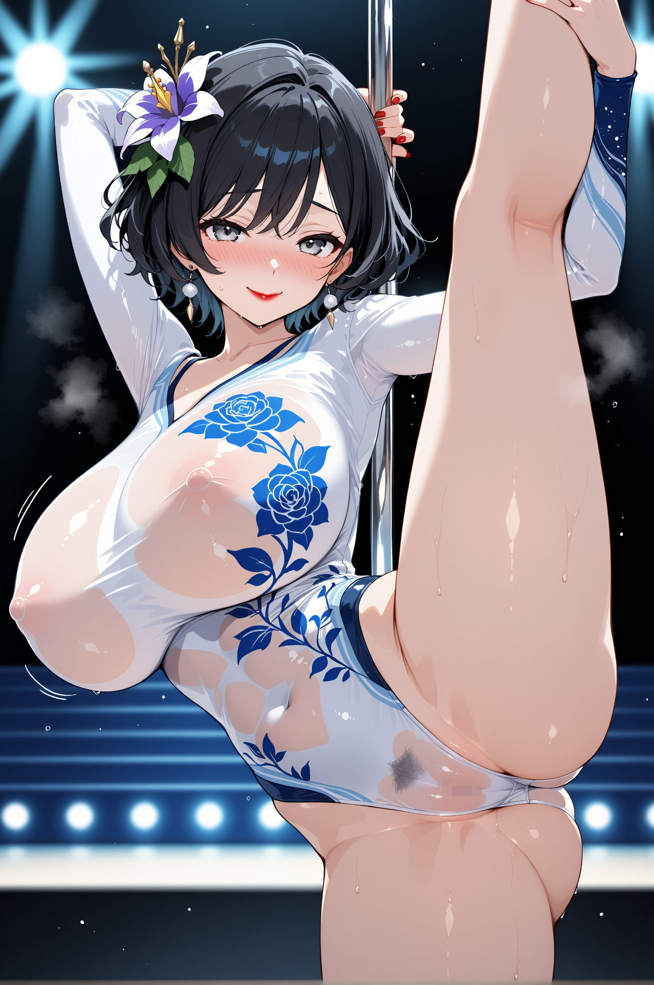 運動神経0のお母さんがポールダンスに挑戦するCG集 画像10