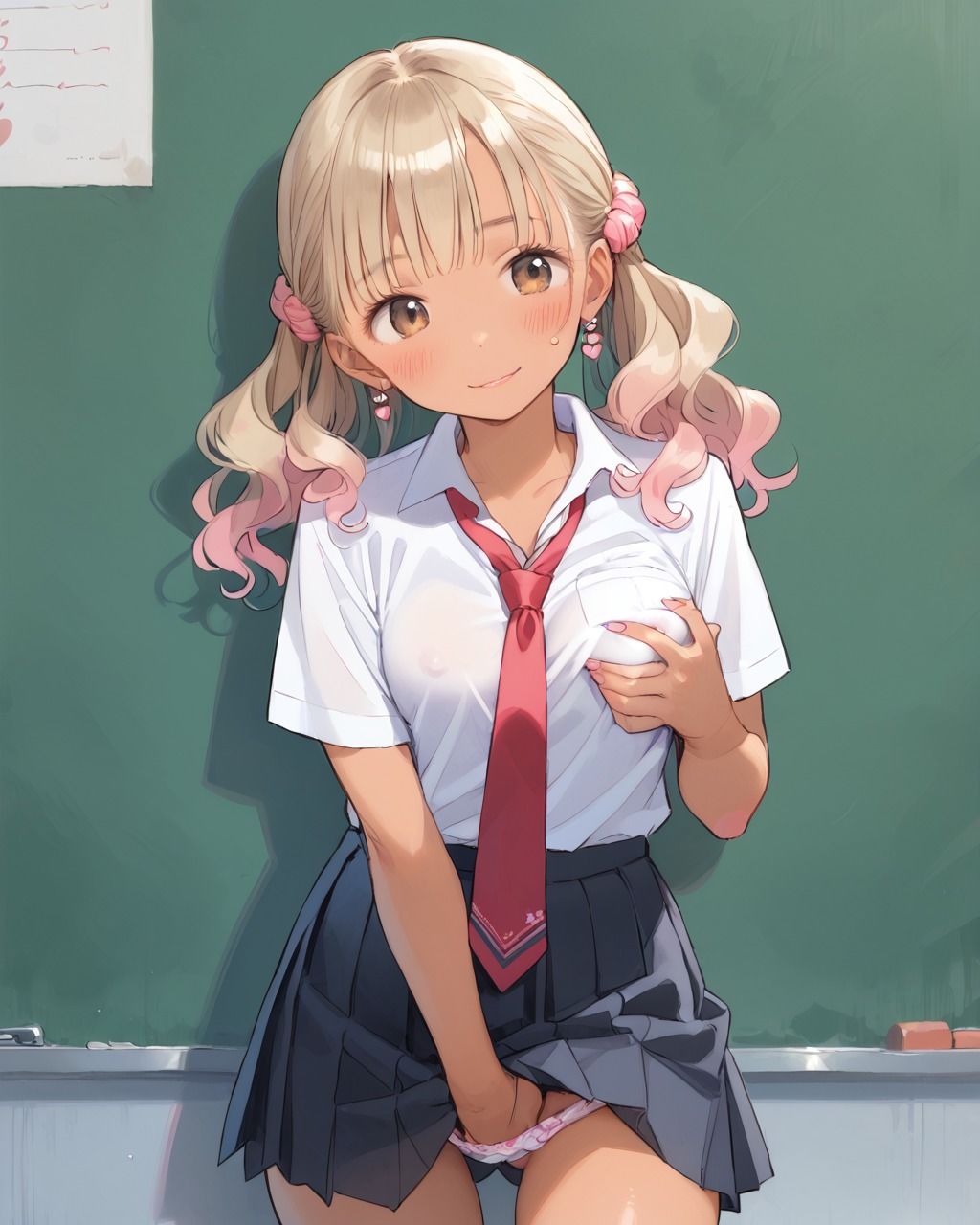 サンプル画像6:【280枚】放課後の教室でJK純愛セックス(真夏の隠れ家) [d_629428]