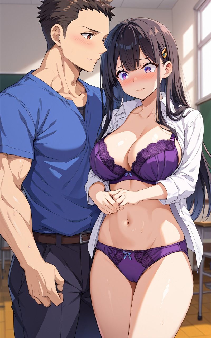 憧れの先輩は筋肉自慢の体育教師にガン責めされてました 画像7