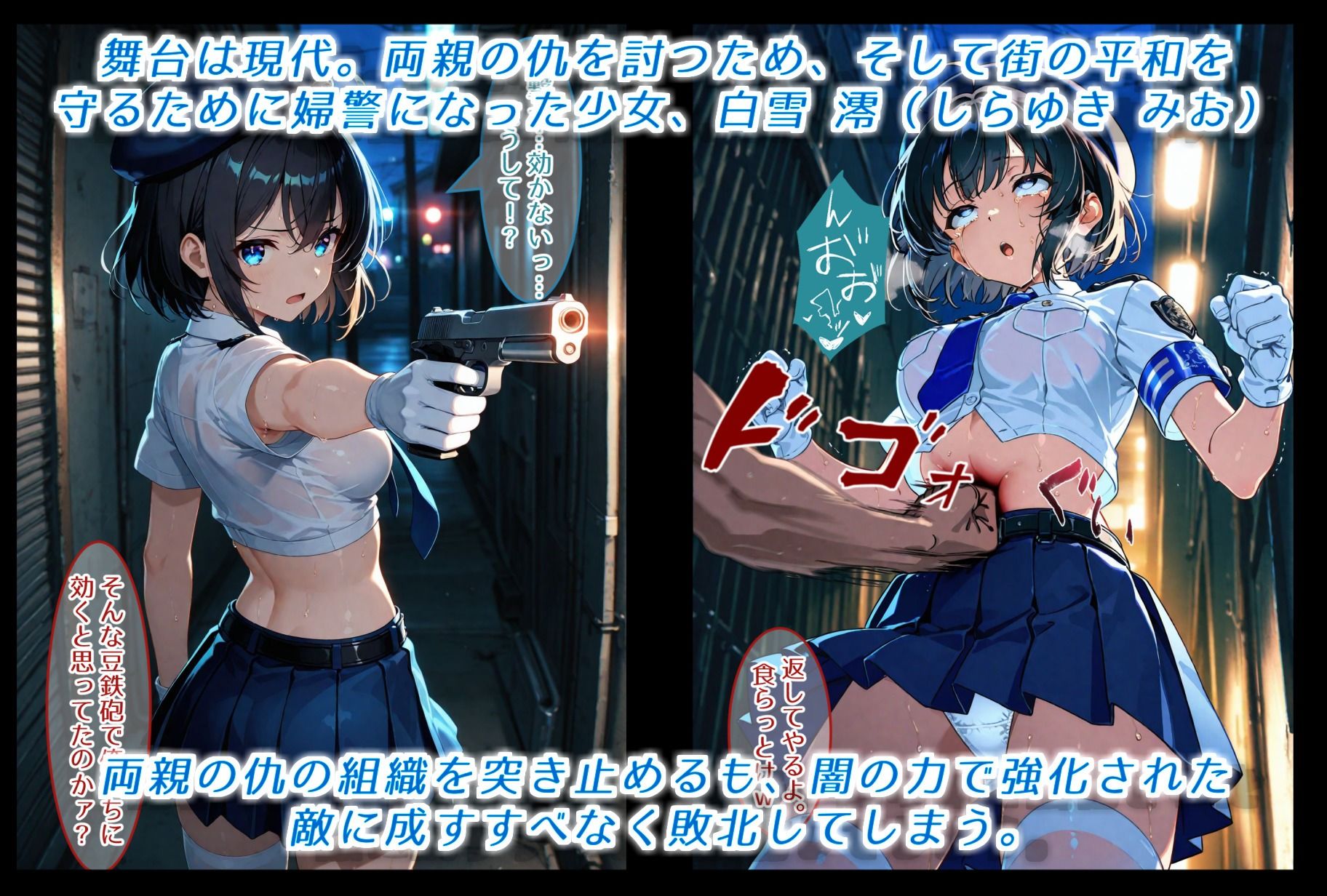 サンプル画像1:仇討ちに失敗した婦警魔法少女、敗北し、組織のご奉仕メイドにされる(きなこもっち) [d_629508]