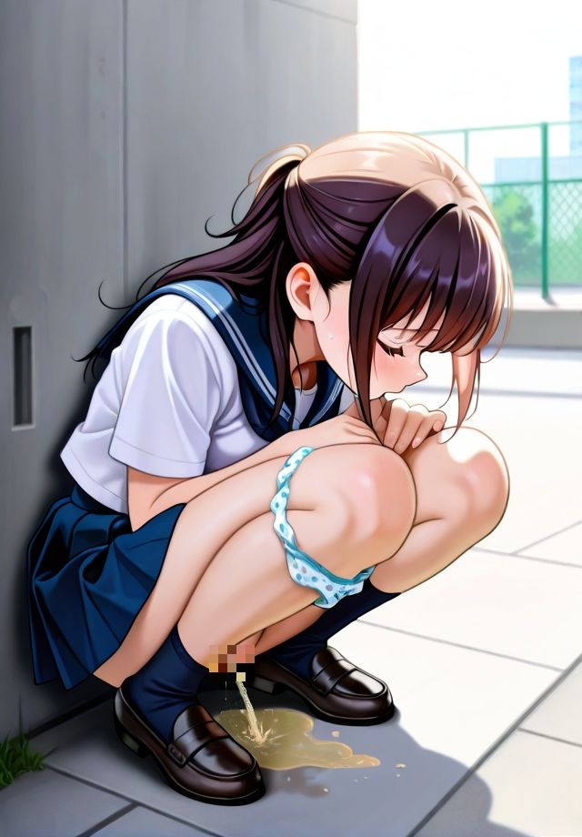 サンプル画像3:制服少女野外放尿(エロ天使商会) [d_629572]