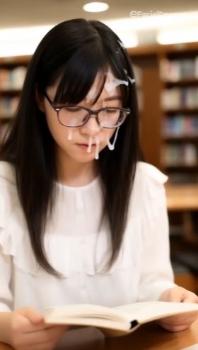 顔射後の余韻 - 読書編 Vol.2 画像2