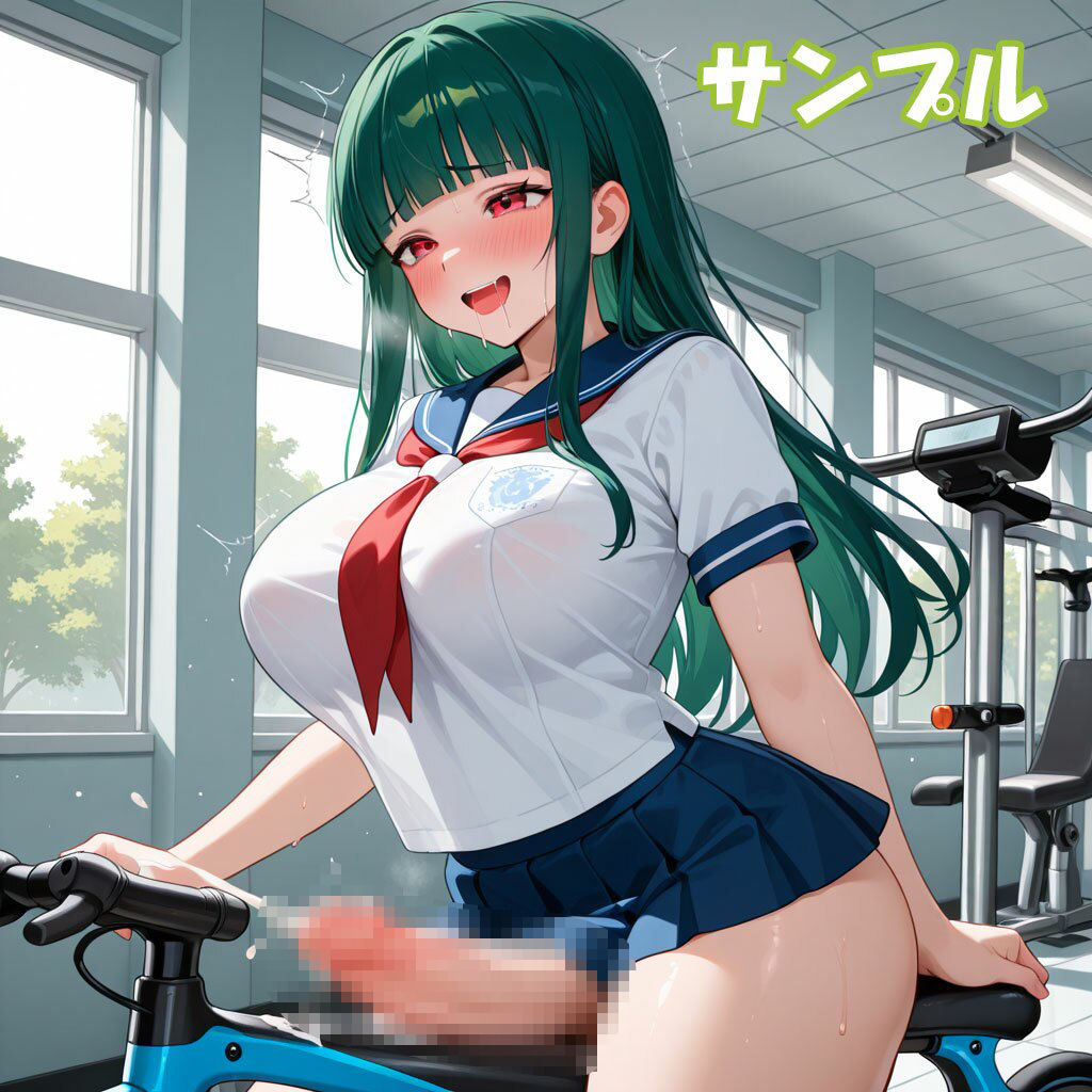 ふたなり彼女!ときどき彼女!3-12 緑パッツンちゃん単独<制服編&ヌード編> 画像3