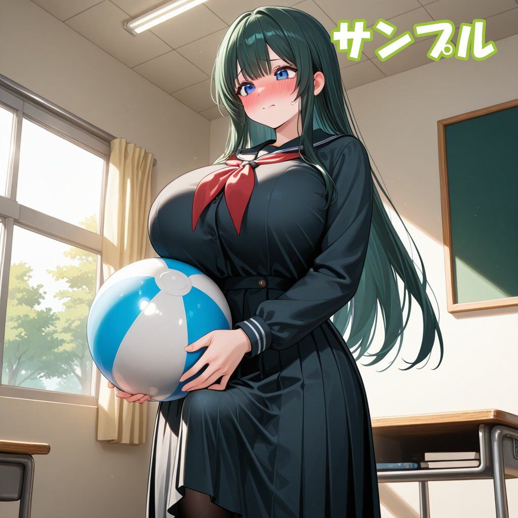 サンプル画像5:ふたなり彼女！ときどき彼女！3-12  緑パッツンちゃん単独＜制服編＆ヌード編＞(えいちえーあい) [d_629632]