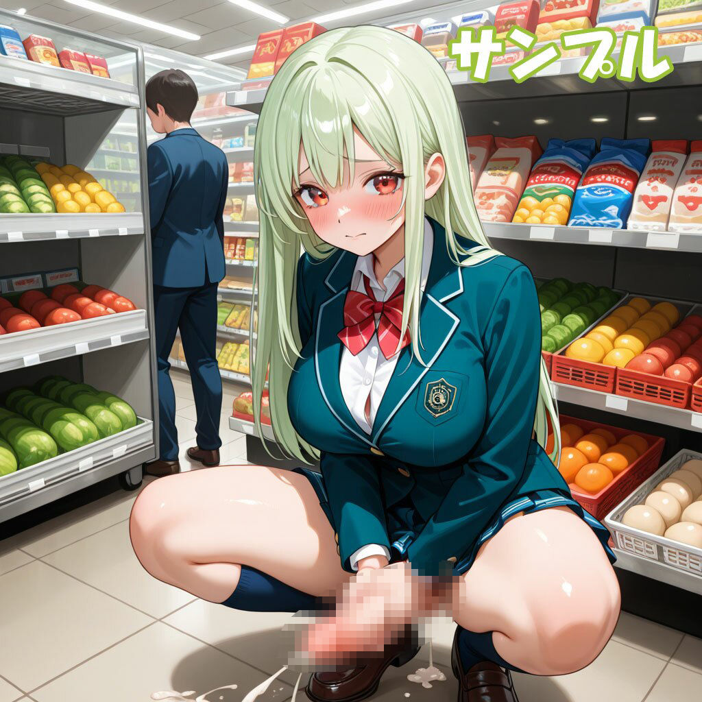 サンプル画像1:ふたなり彼女！ときどき彼女！3-14  薄緑パッツンちゃん単独＜制服編＆ヌード編＞(えいちえーあい) [d_629642]