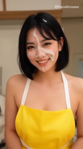 サンプル画像2:顔射後の余韻 – エプロン編 Vol.5(FacialDreams) [d_629644]