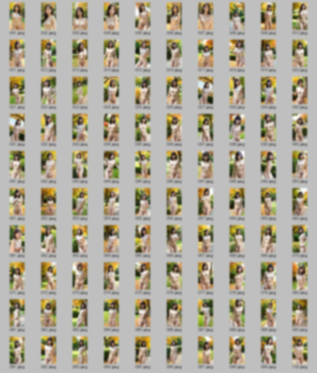 サンプル画像6:【AI実写】誰かに似ている？ 秋の午後、公園で出会った美女たち【実写風AIセクシーグラビア】Vol.4(美伝プロジェクト) [d_629800]