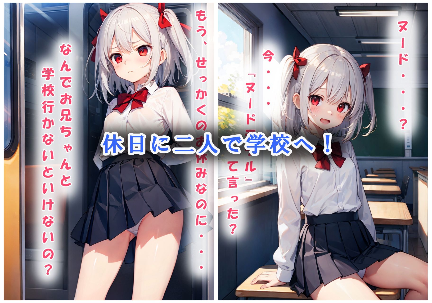 サンプル画像1:妹のパンツが見たいのでデッサンモデルを頼んでみた！(狼芝居) [d_629890]